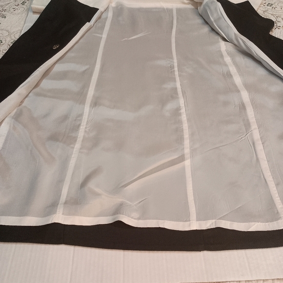 Don Caster Black and White Double Breasted Linen Blend Sheath Dress - Picture 8 of 8